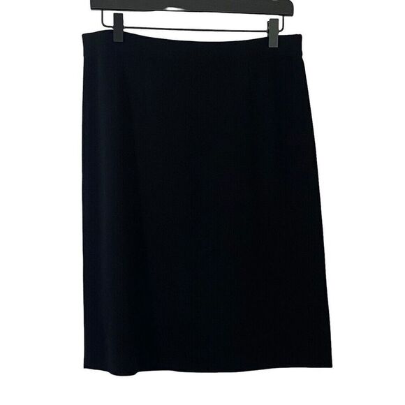 Exclusively Misook Black Skirt Size S Knee Length Pull-On 100% Acrylic Pencil - Picture 6 of 6